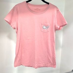 Vineyard Vines Ladies Ice Hockey short sleeve shirt whale pink size small S EUC